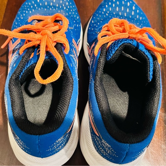 Asics Kids Sneakers in Blue and Orange - Picture 7 of 8